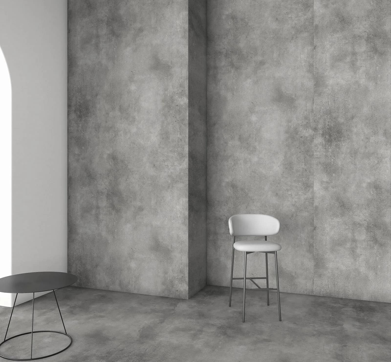Panou SPC Beton Gri 4MM montat în interior