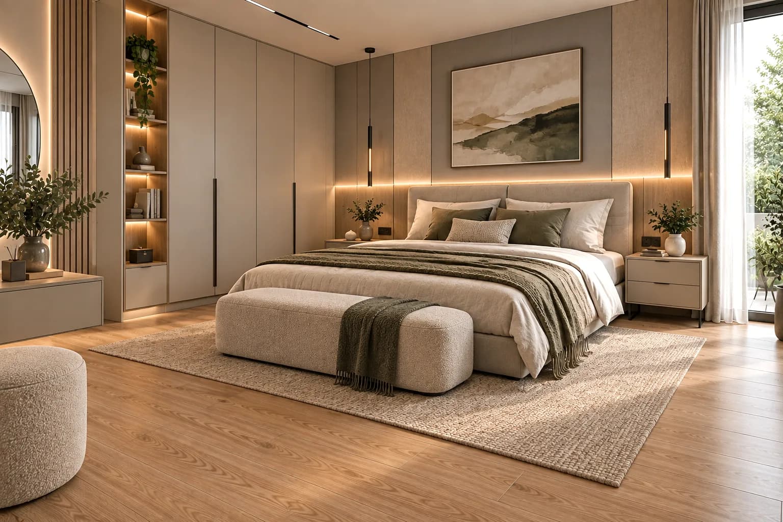 Parchet Laminat Stejar Kentucky 8MM montat în dormitor