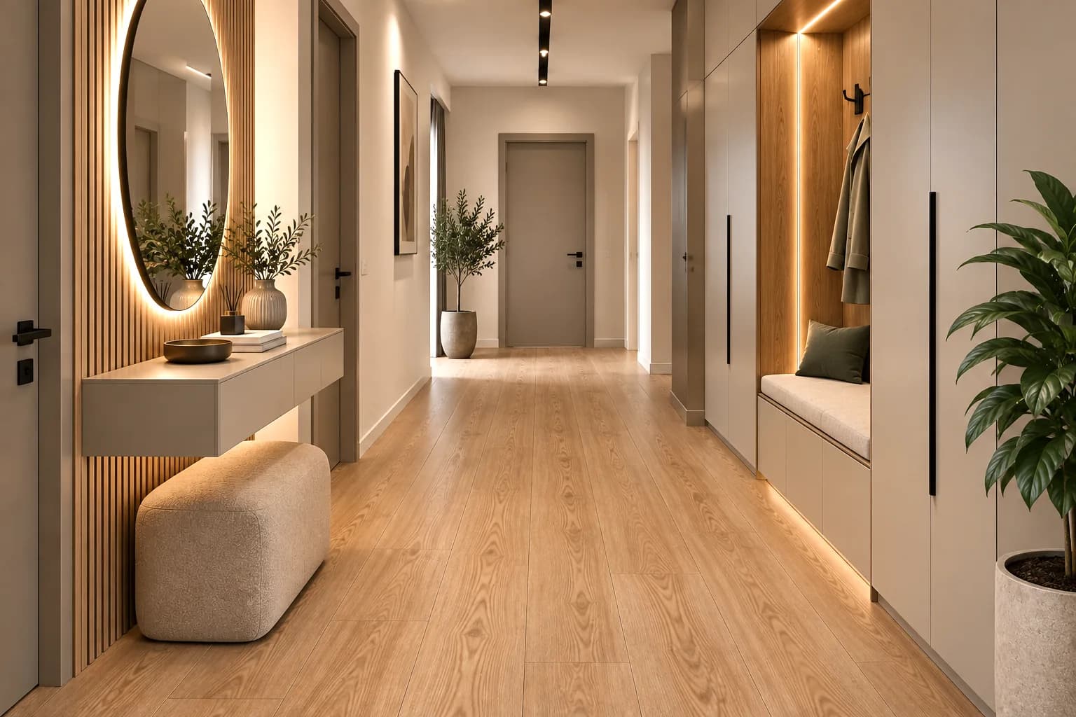 Parchet Laminat Stejar Kentucky 8MM montat în hol