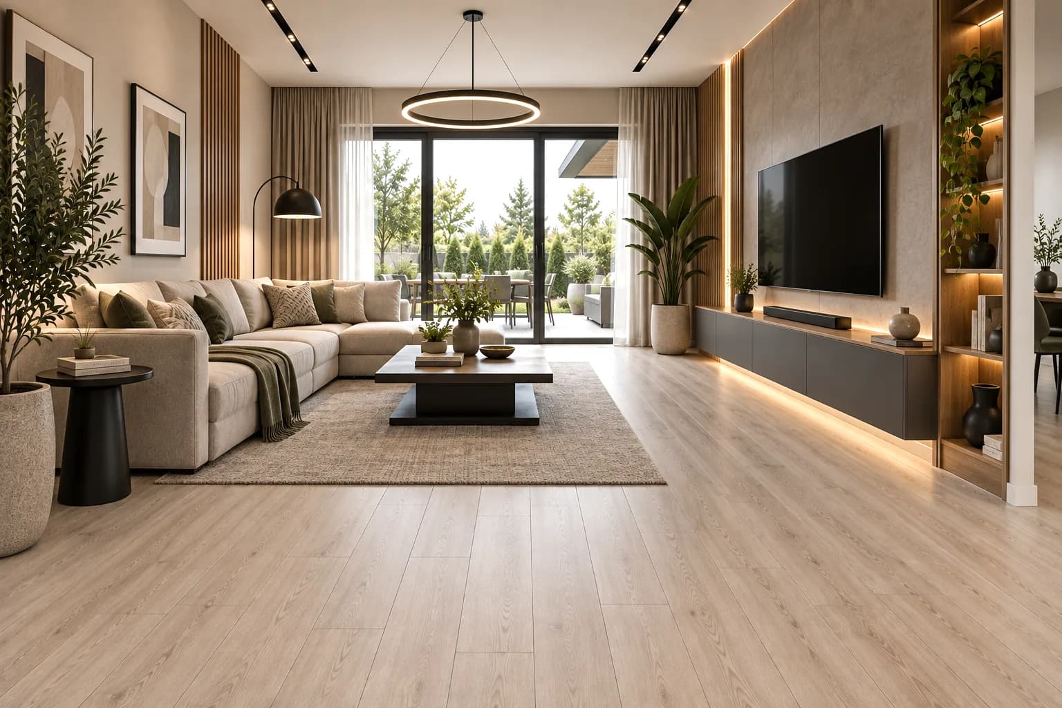 Parchet Laminat Stejar Delicatessen 12MM montat în living