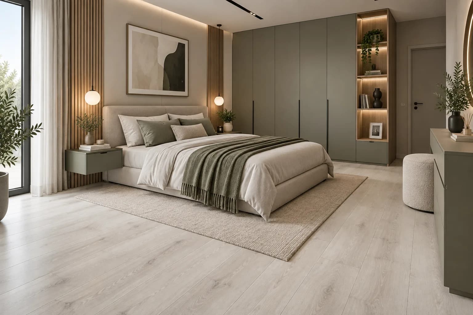 Parchet Laminat Stejar Delicatessen 12MM montat în dormitor