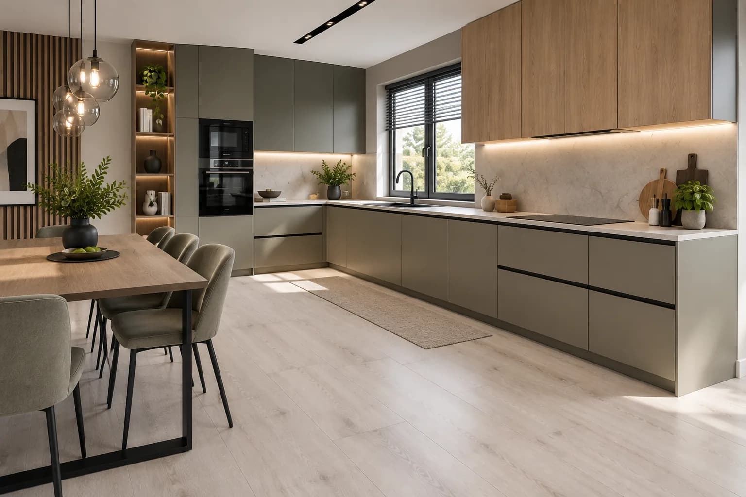 Parchet Laminat Stejar Delicatessen 12MM montat în bucătărie