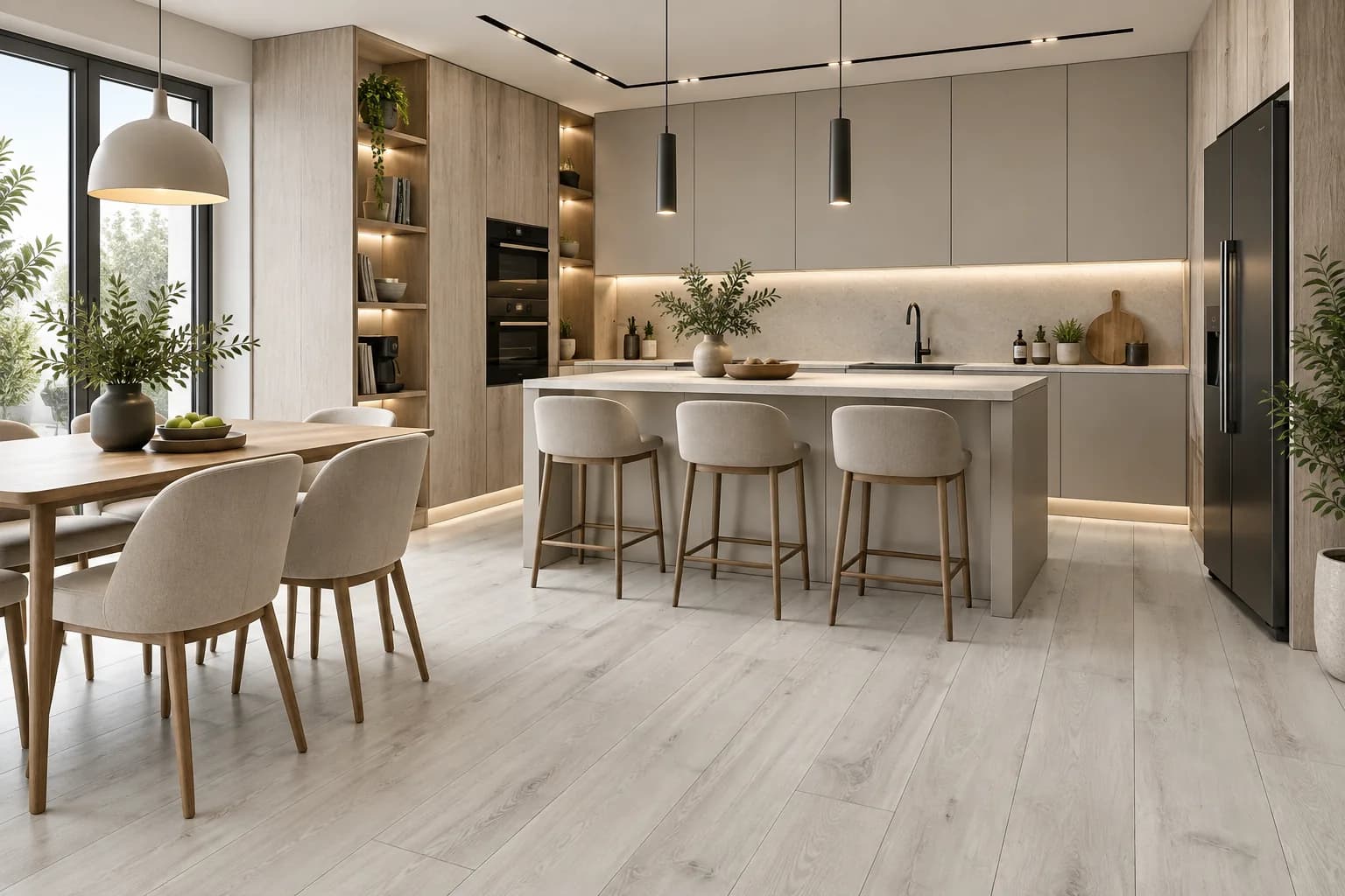 Parchet Laminat Stejar Delicatessen 12MM montat în bucătărie