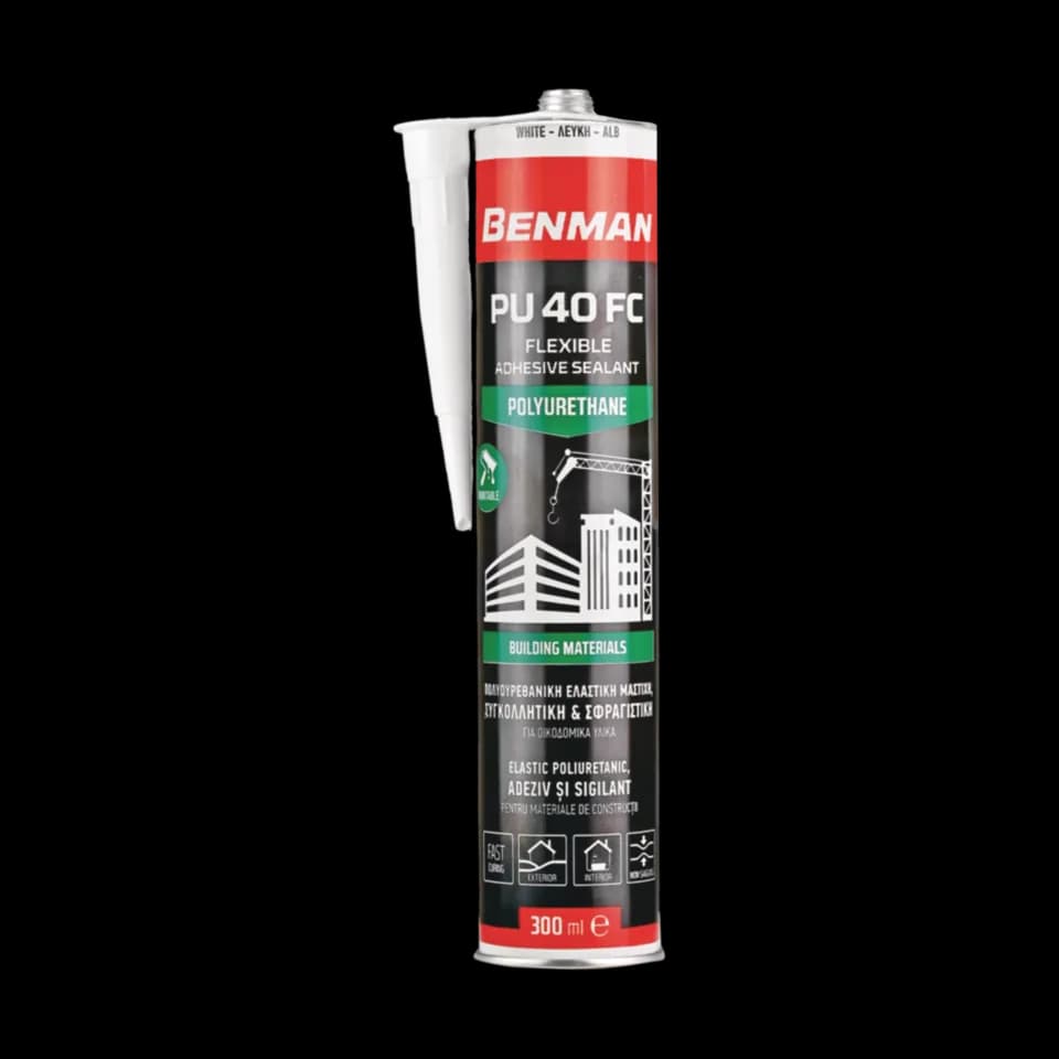 Adeziv Poliuretanic Flexibil PU 40FC 300 Ml Gri Benman 73083